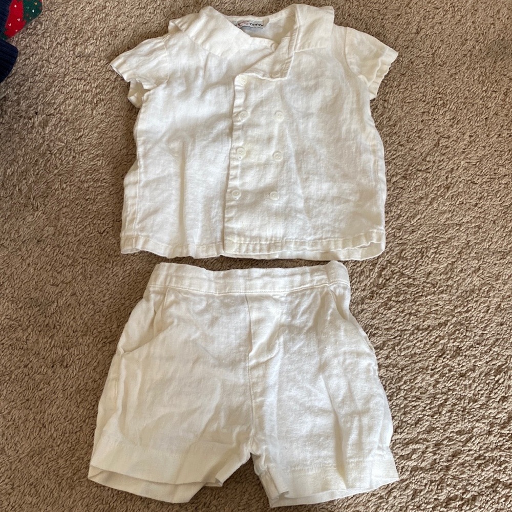 Jack and Teddy matching shorts outfit